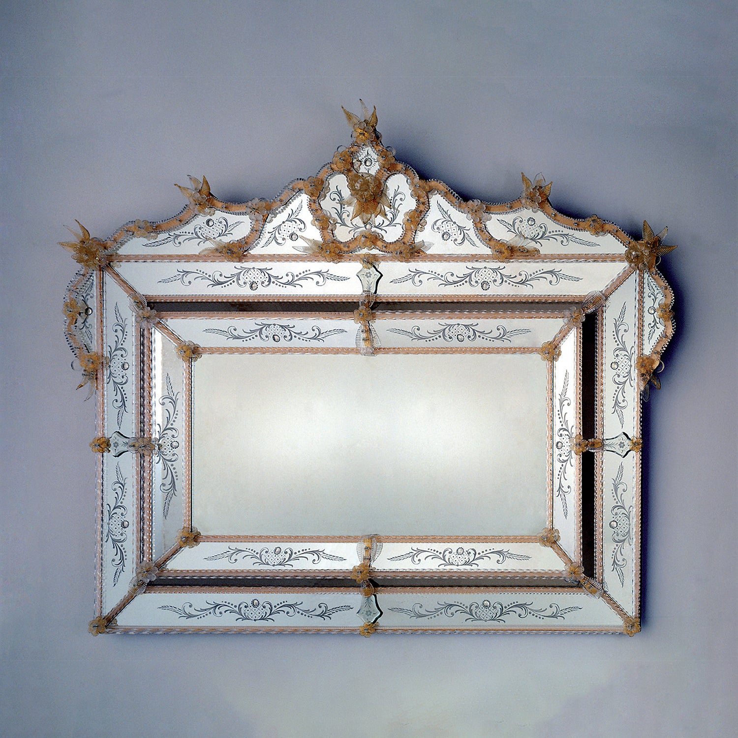 Murano glass mirror in Venetian style – Italian Concept
