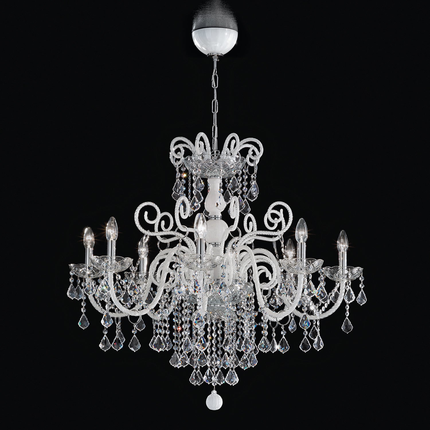 DANDOLO CHANDELIER CRYSTAL CHROME - Italian Concept