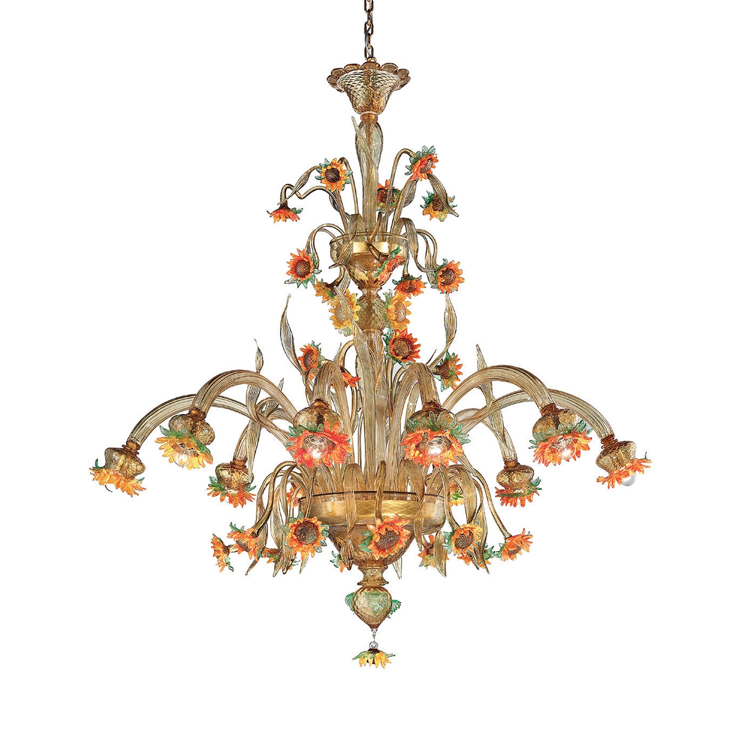 GIRASOLI CHANDELIER MURANO GLASS - Italian Concept
